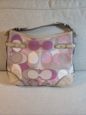 Coach Hamptons Signature Clip Hobo 11576 Pink Y2K Bag